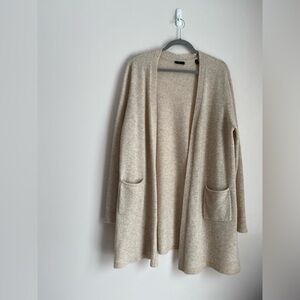 ATM 100% cashmere sweater cardigan oatmeal tan size XL